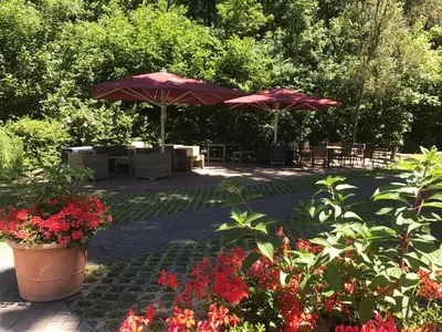 Ein Garten an der Unterkunft Schroeders Stadtwaldhotel