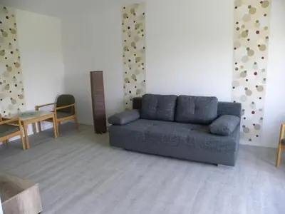 Ein Sitzbereich in der Unterkunft Ferienwohnung im Haus 