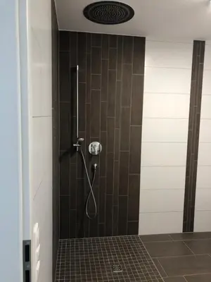 Ein Badezimmer in der Unterkunft Ferienwohnung im Haus 