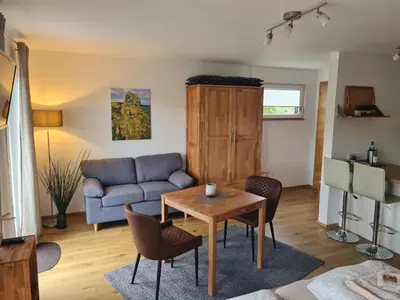 Ein Sitzbereich in der Unterkunft Mosel-Auszeit