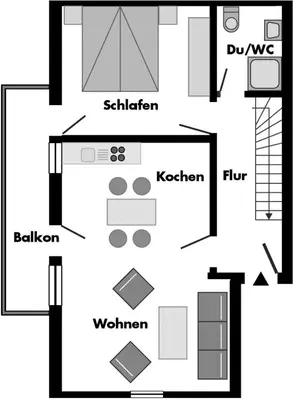 Grundriss der Unterkunft Ferienhaus Zenz - Ferienwohungen