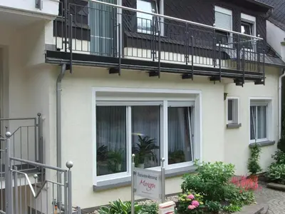 Ein Balkon oder eine Terrasse in der Unterkunft Ferienwohnung Morgen