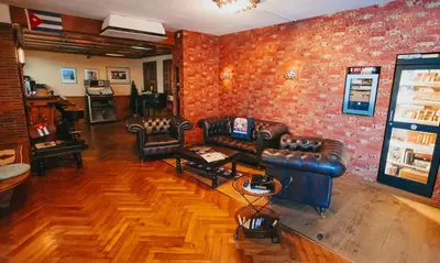 Ein Sitzbereich in der Unterkunft Dooscht Gästehaus Reichshof