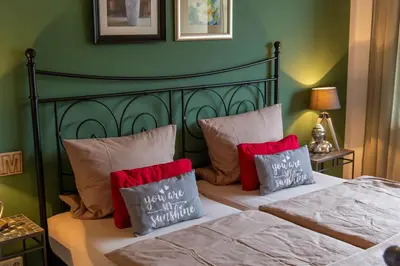 Ein Bett oder Betten in einem Zimmer der Unterkunft Bed & Breakfast Sandra Müller