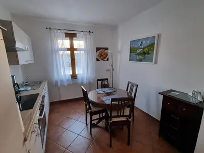 Küche/Küchenzeile in der Unterkunft Georgs Ferienhaus