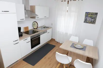 Küche/Küchenzeile in der Unterkunft Georgs Ferienhaus