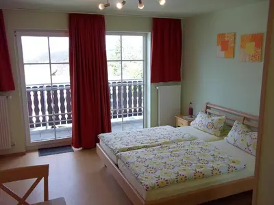 Ein Bett oder Betten in einem Zimmer der Unterkunft Landhaus Wartenstein