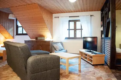TV/Unterhaltungsangebot in der Unterkunft Ferienwohnungen Lithos