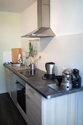 Küche/Küchenzeile in der Unterkunft Ferienwohnung Sonnendeck
