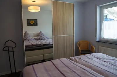 Ein Bett oder Betten in einem Zimmer der Unterkunft Ferienwohnung Sonnendeck