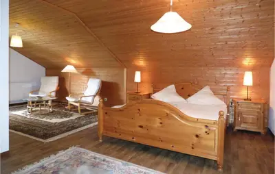 Ein Bett oder Betten in einem Zimmer der Unterkunft Ferienhaus 17 In Thalfang
