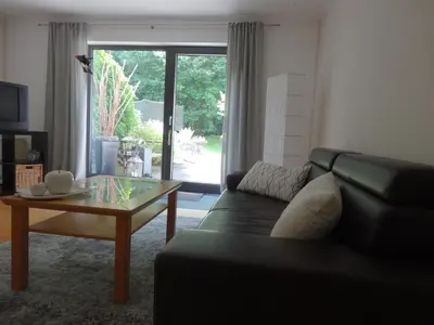 Ein Sitzbereich in der Unterkunft Stadt und Wald