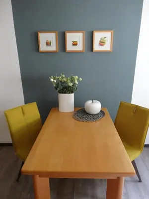 Ein Sitzbereich in der Unterkunft Stadt und Wald