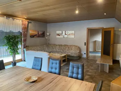 Ein Sitzbereich in der Unterkunft Ferienhaus Nicole