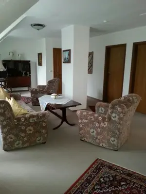 Ein Sitzbereich in der Unterkunft Haus Schönblick