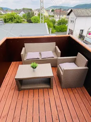 Ein Balkon oder eine Terrasse in der Unterkunft T&T Ferienwohnung