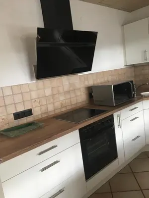 Küche/Küchenzeile in der Unterkunft Ferienwohnung Nett