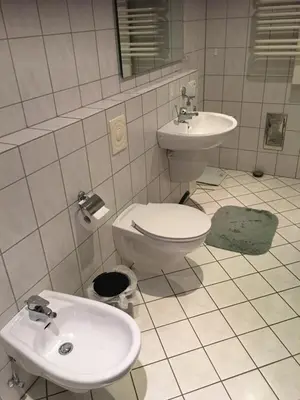 Ein Badezimmer in der Unterkunft Ferienwohnung Nett