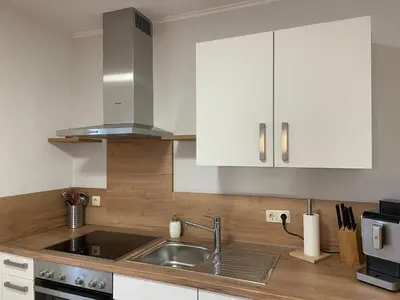 Küche/Küchenzeile in der Unterkunft Ferienwohnung Kirschbaum