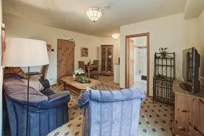 Ein Sitzbereich in der Unterkunft Landhaus Zimmermann