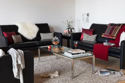 Ein Sitzbereich in der Unterkunft Landhaus 3 Birken