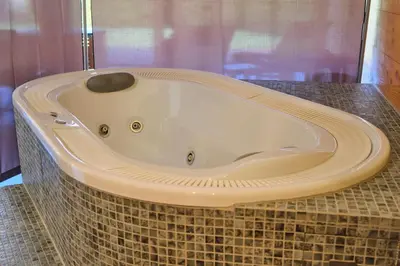 Ein Badezimmer in der Unterkunft Land-gut-Hotel Forellenhof