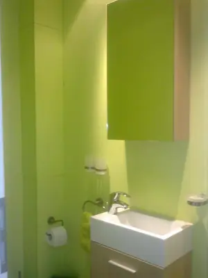 Ein Badezimmer in der Unterkunft Wohnen im Burghotel