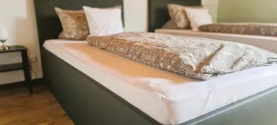 Ein Bett oder Betten in einem Zimmer der Unterkunft Ferienwohnung Funk