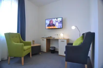 TV/Unterhaltungsangebot in der Unterkunft Weinhaus am Schieferfels