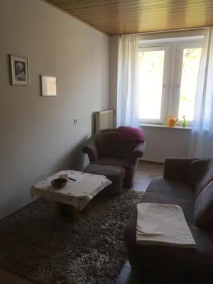 Ein Sitzbereich in der Unterkunft Haus Mosella