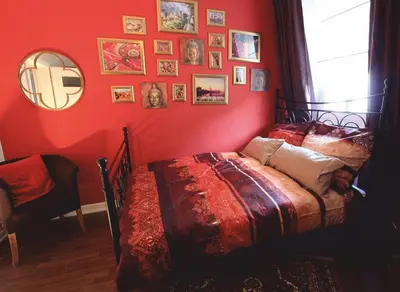 Ein Bett oder Betten in einem Zimmer der Unterkunft FerienNest Haus Braunfels