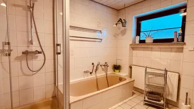 Ein Badezimmer in der Unterkunft Ferienwohnungen Hoefchen