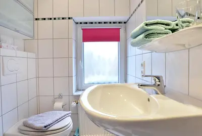 Ein Badezimmer in der Unterkunft Fewo Waldesruh
