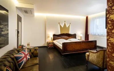 Ein Bett oder Betten in einem Zimmer der Unterkunft Food Hotel