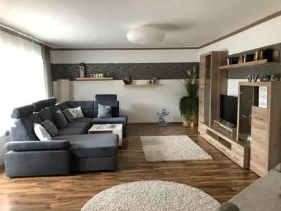 Ein Sitzbereich in der Unterkunft Ferienwohnung Maria