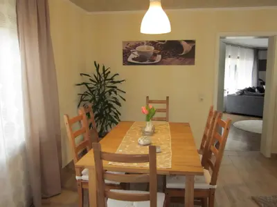Ein Sitzbereich in der Unterkunft Ferienwohnung Maria