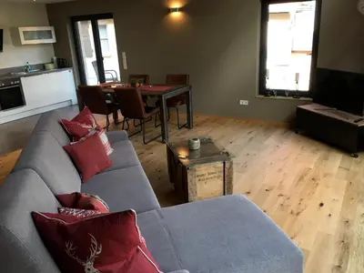 Ein Sitzbereich in der Unterkunft LindenOne