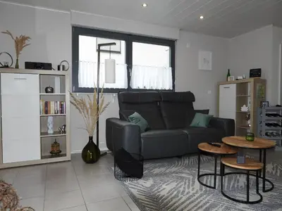 Ein Sitzbereich in der Unterkunft Ferienwohnung 