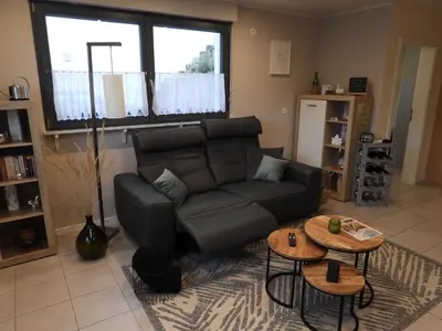 Ein Sitzbereich in der Unterkunft Ferienwohnung 