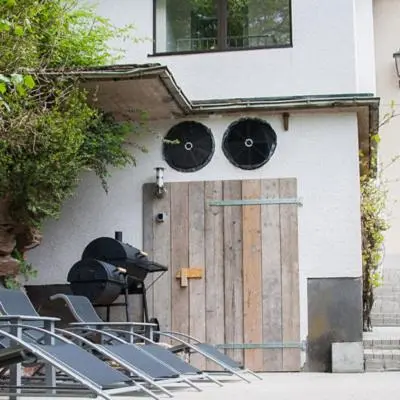 Ein Balkon oder eine Terrasse in der Unterkunft Haus am Berg
