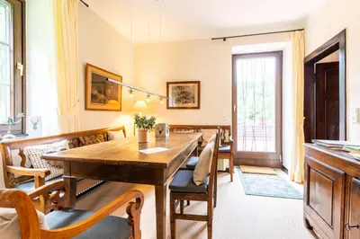 Ein Sitzbereich in der Unterkunft Landhaus Camillas Höhe