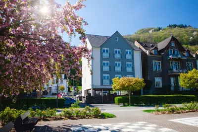 Das Gebäude in dem sich das Aparthotel befindet