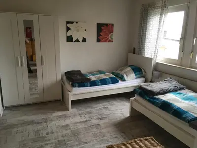 Ein Bett oder Betten in einem Zimmer der Unterkunft KRIO Nicola Rothfuchs Ferienwohnung 1