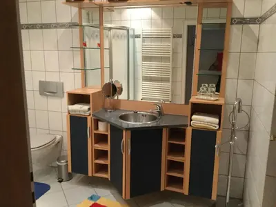 Ein Badezimmer in der Unterkunft Pension Graef