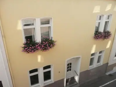 Das Gebäude in dem sich die Pension befindet