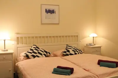 Ein Bett oder Betten in einem Zimmer der Unterkunft Gemütlich und Zentral in Boppard