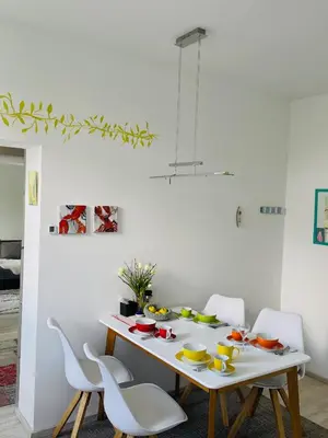Ein Sitzbereich in der Unterkunft Ferienhaus Plan B. Wittlich