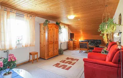Ein Sitzbereich in der Unterkunft Ferienhaus 18 In Thalfang