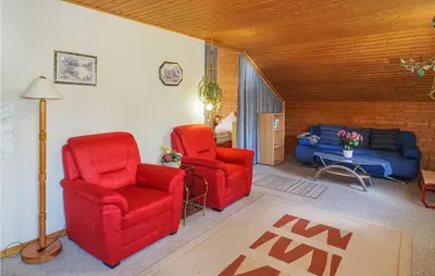 Ein Sitzbereich in der Unterkunft Ferienhaus 18 In Thalfang