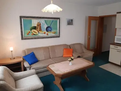Ein Sitzbereich in der Unterkunft Ferienwohnung Viktoria
